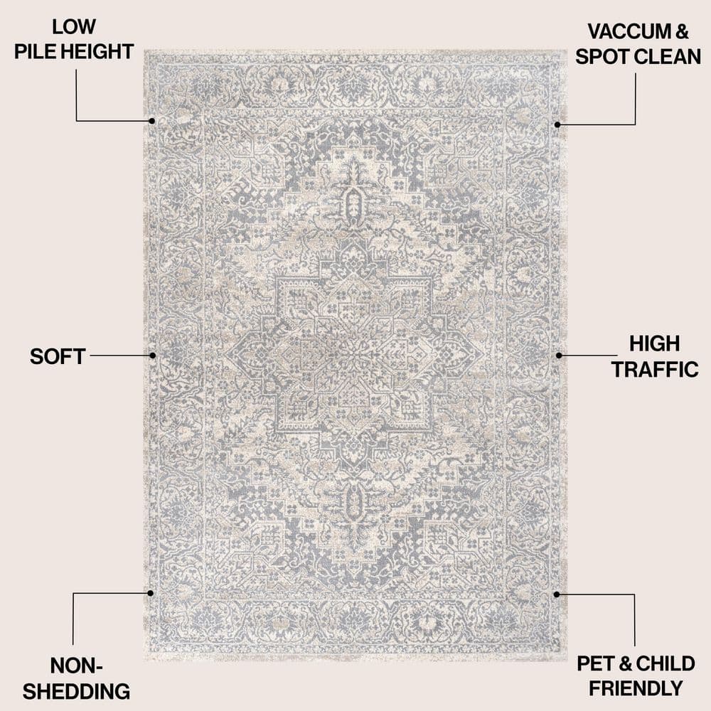 Modern 8 Ft. X 10 Ft. Persian Vintage Medallion Creamarea Rug