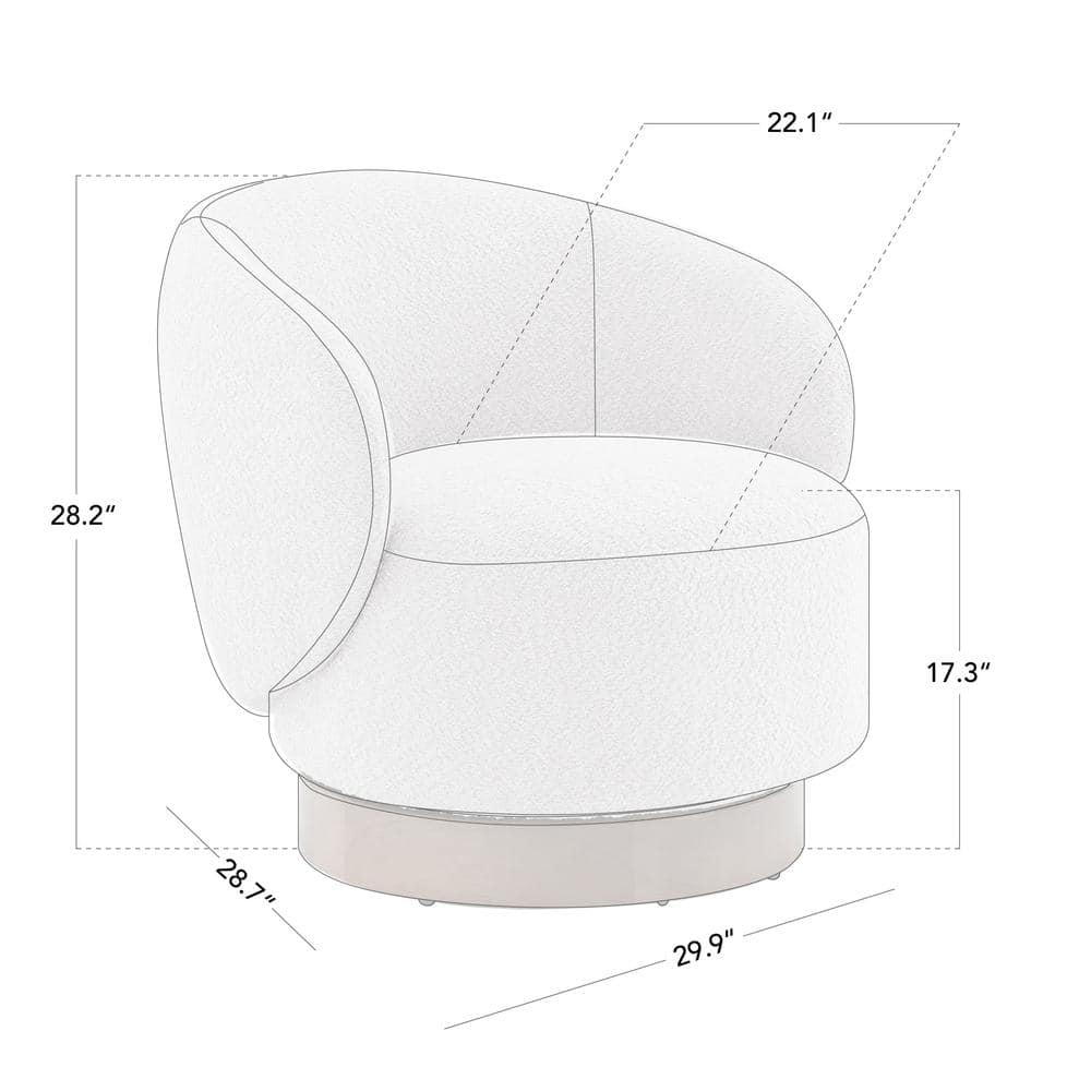 Accent Chair Modern Upholstered round Barrel Armchair