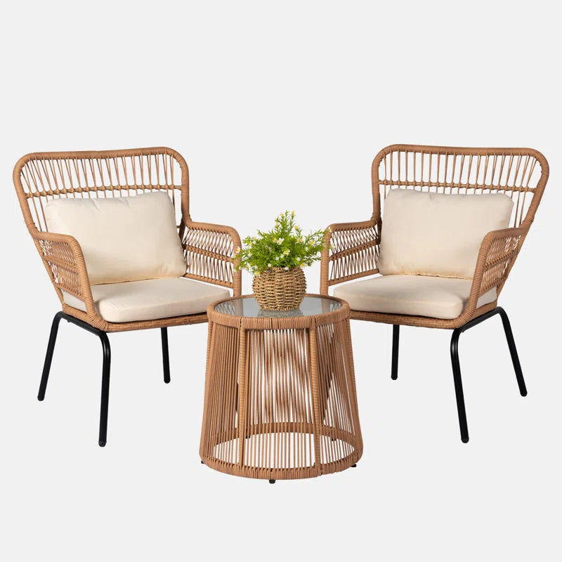 Dawna 2 - Person Patio Conversation Set with Cushions