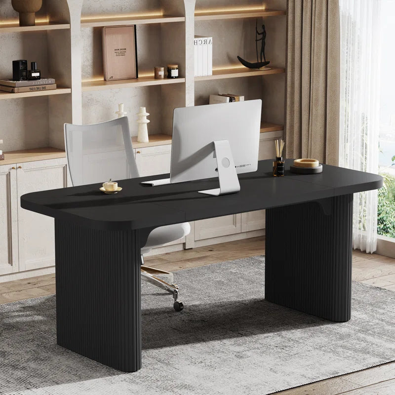 Girace 62.99'' W Modern Simple Executive Computer Desk with Engineered Wood Top and Legs