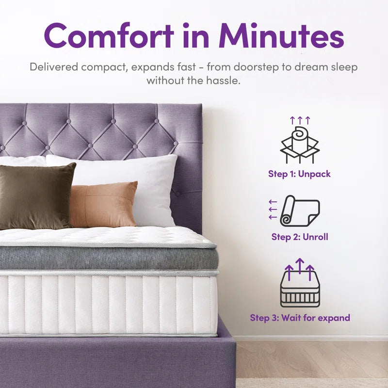 10"/12"/14" Plush Cooling Gel Hybrid Mattress