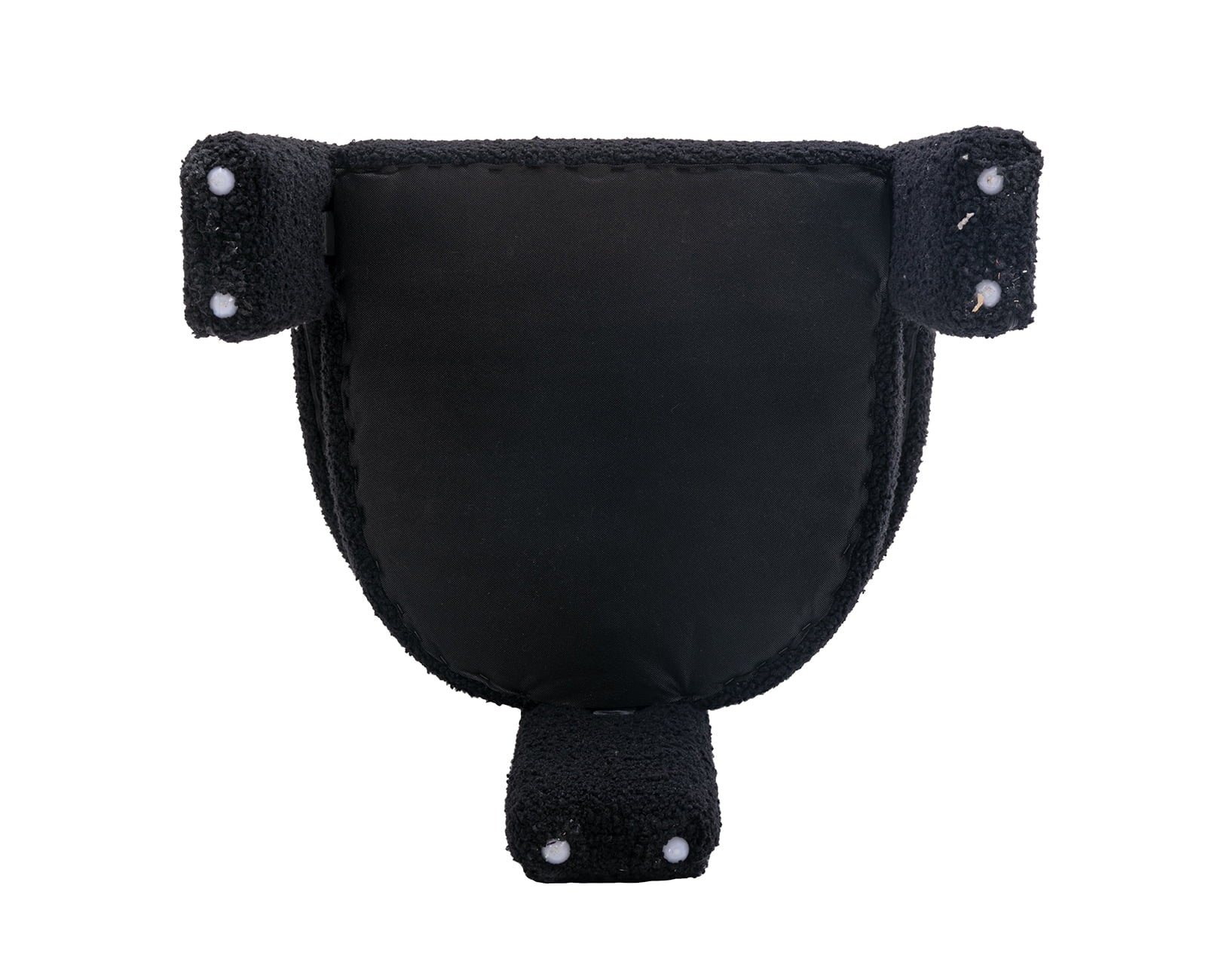 Modern Faux Fur Upholstered Armrests and Back for Living Room Chair, Black