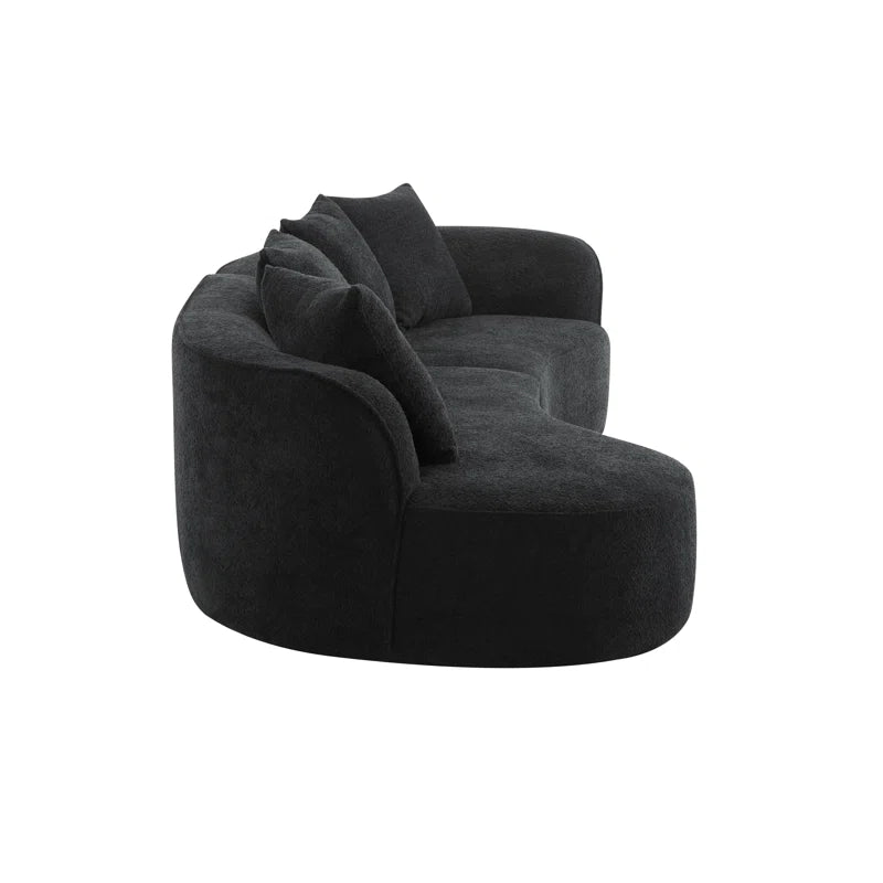Hession Boneless 126" Modern Compression Curved Sectional Sofa