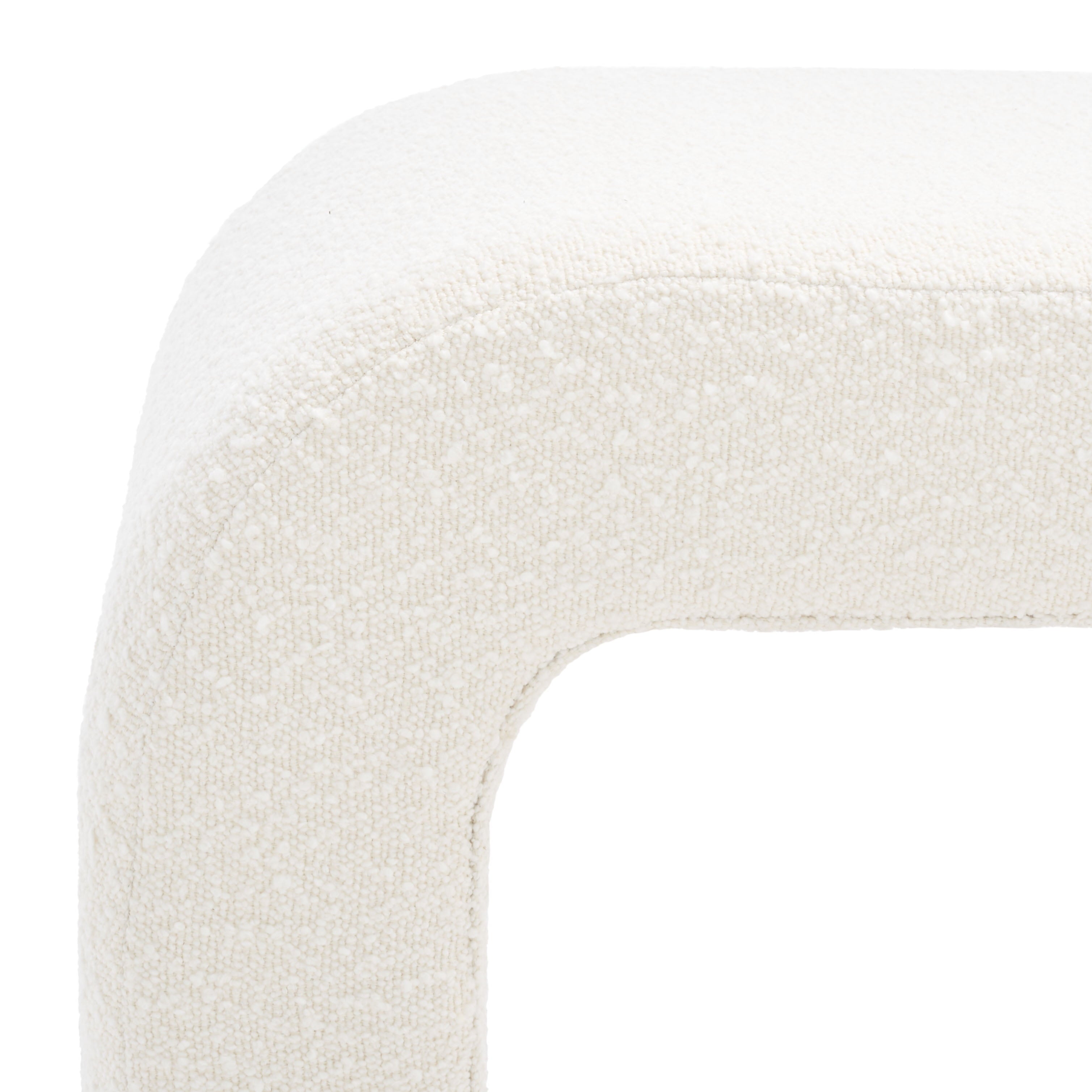Pinewood Modern Bench, Ivory