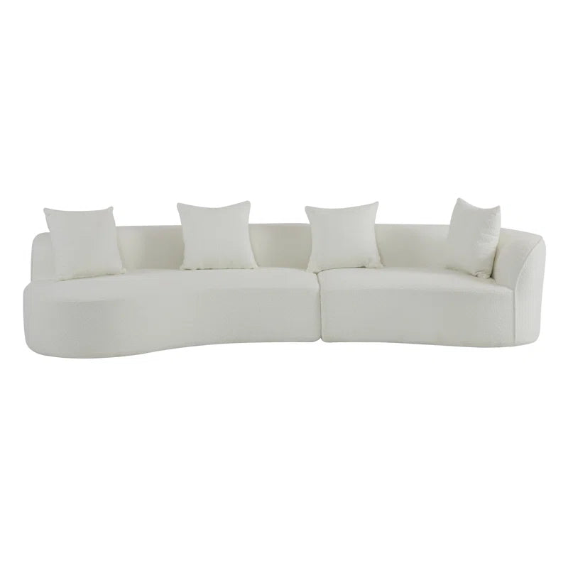 Hession Boneless 126" Modern Compression Curved Sectional Sofa