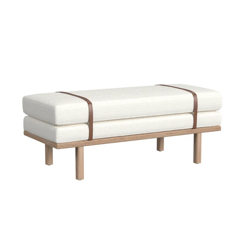 Azayvion Upholstered Bench with Wood Base