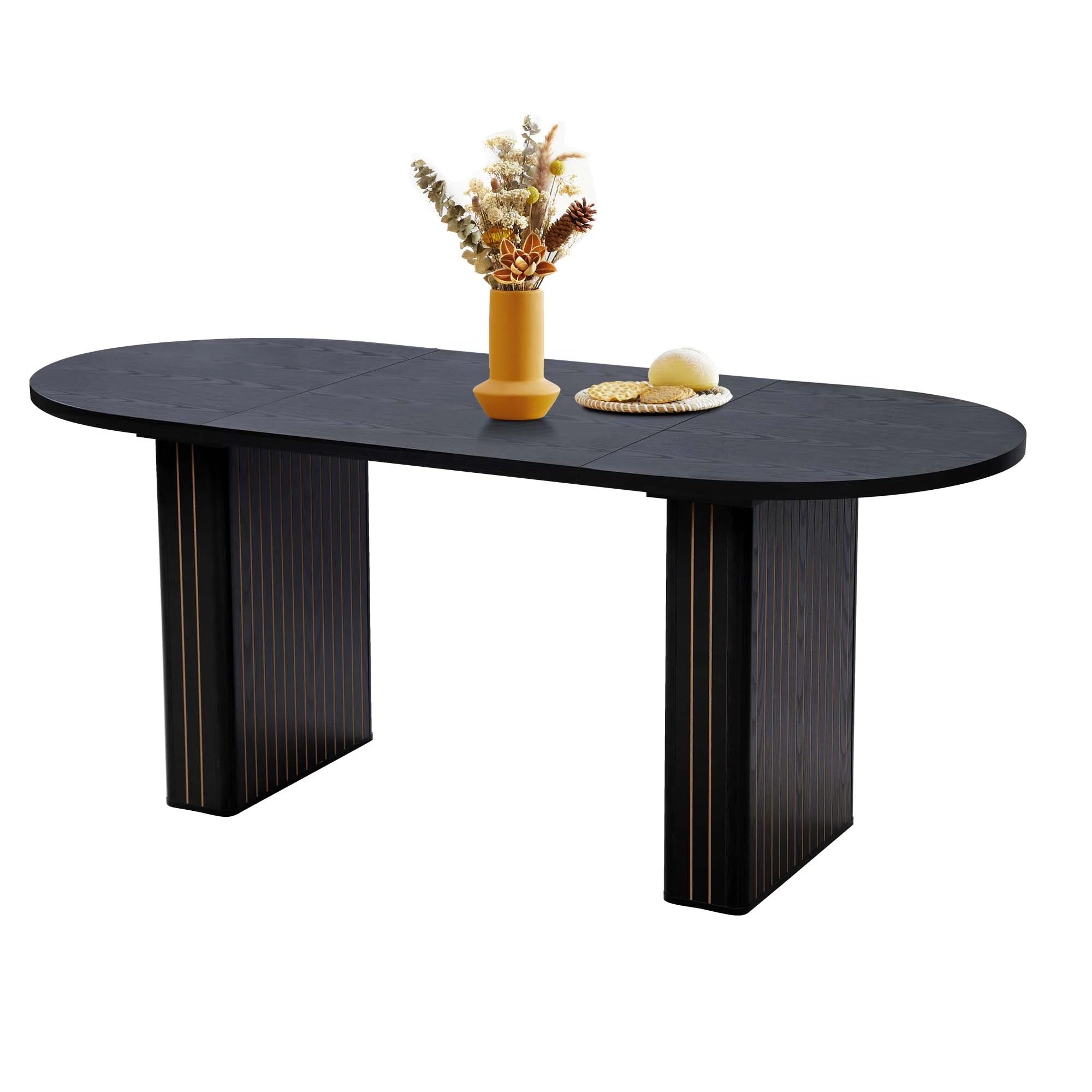 Rustic Black 71" Oval Dining Table | Meeting & Reception Table
