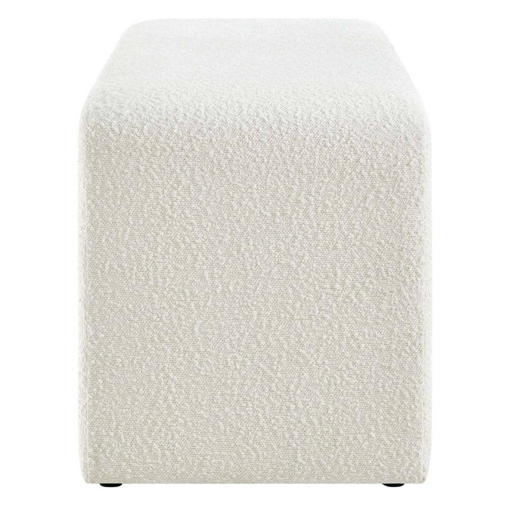 Boucle Fabric Waterfall Long Bedroom Bench 59.5
