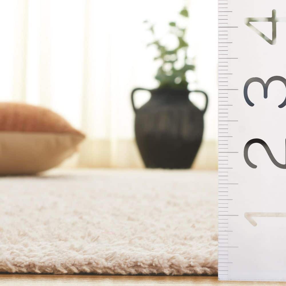 8 Ft. X 10 Ft. Machine Washable High-Low Diamond Solid Area Rug