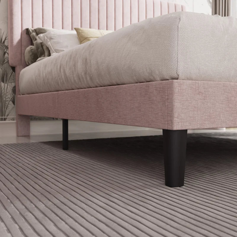 Dunphy Upholstered Platform Bed with Adjustable Headboard