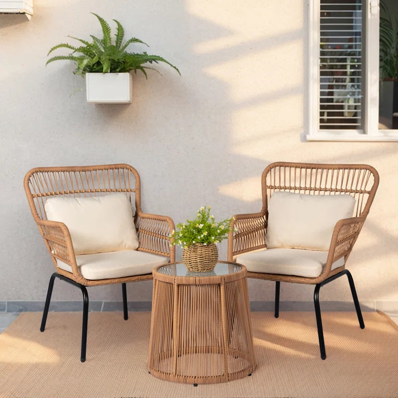 Dawna 2 - Person Patio Conversation Set with Cushions