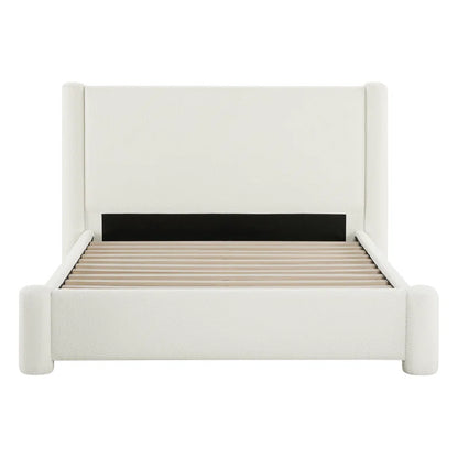 Boucle-Style Waterproof Upholstered Bed