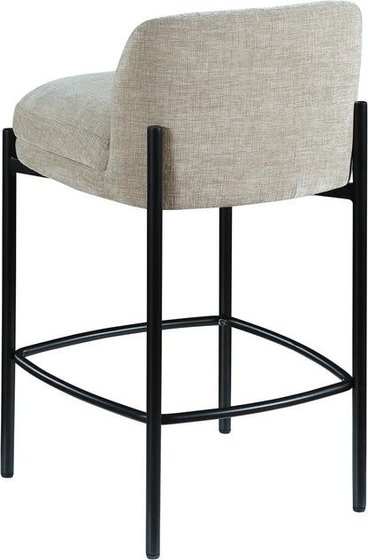 Brixen Upholstered Counter Stool with Metal Frame