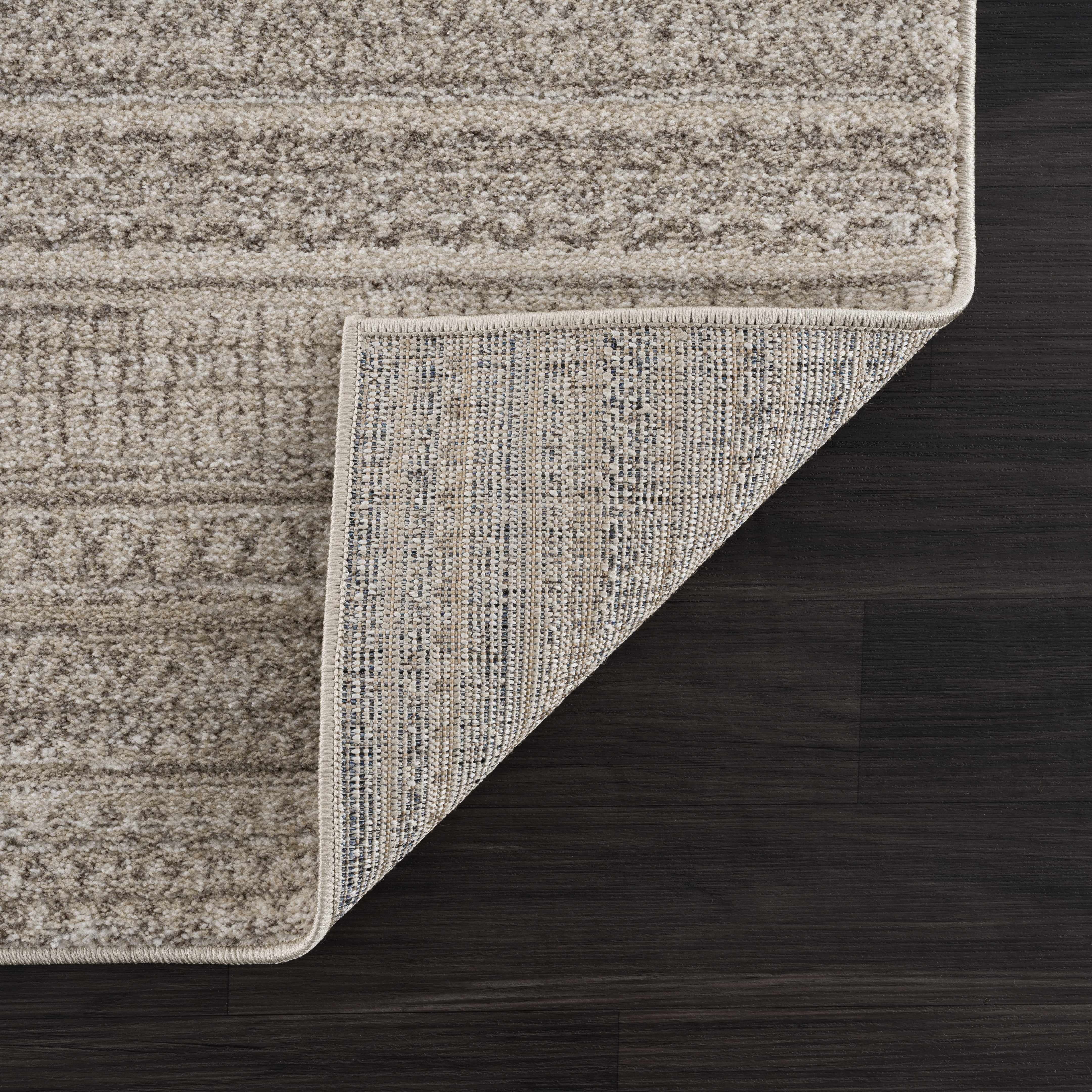 Casablanca Collection Living Room Bedroom Area Rug - Cozy Moroccan Farmhouse Carpet - Brown, Beige - 6'7" X 9'