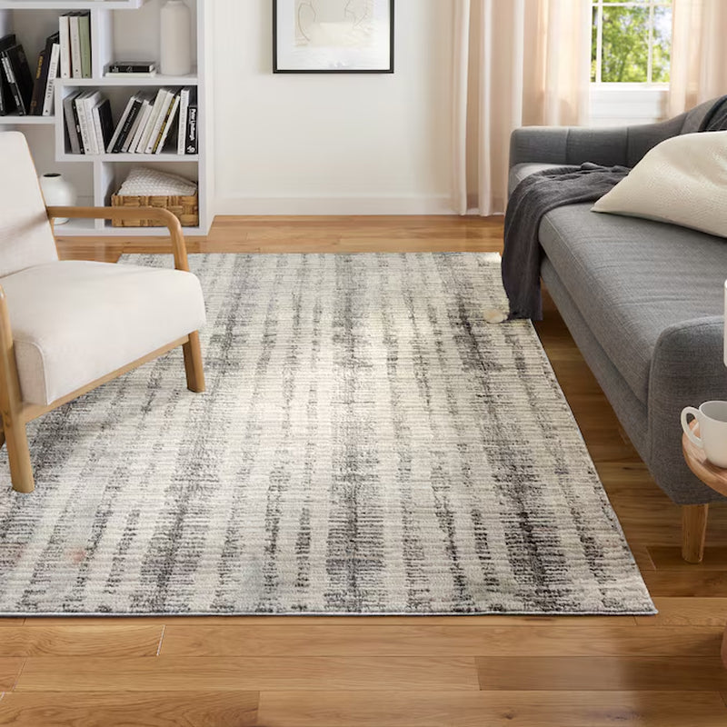 Ambrose 8 X 10 (Ft) Loomed Polyester/Polypropylene Beige Gray Rectangular Indoor Spot Clean Only Pet Friendly Area Rug