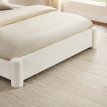 Boucle-Style Waterproof Upholstered Bed