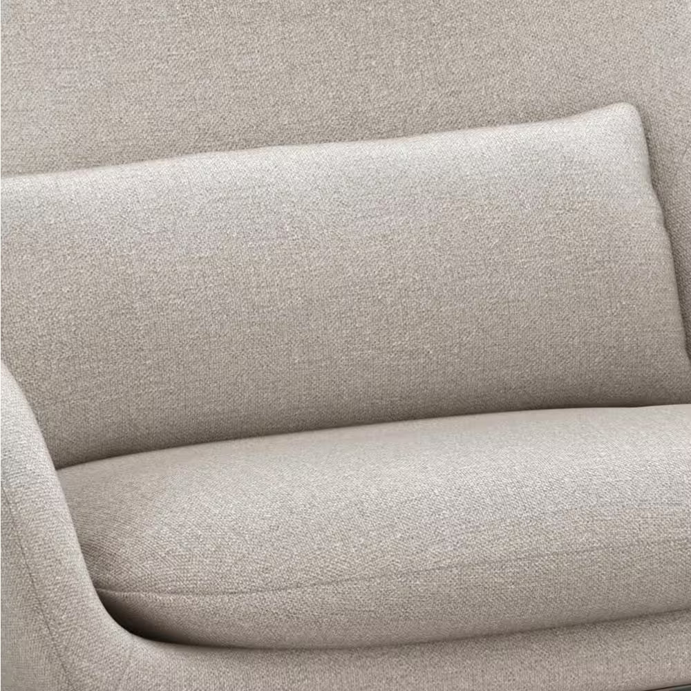Elmont 30 In. Wide Mid Century Modern Accent Chair in Natural Linen Fabric