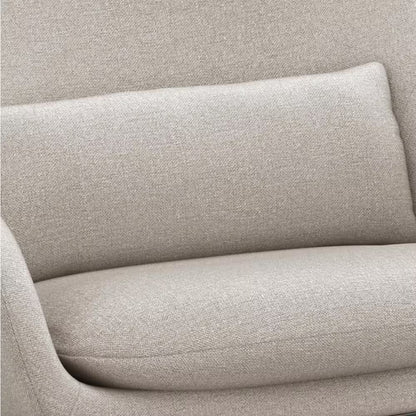 Elmont 30 In. Wide Mid Century Modern Accent Chair in Natural Linen Fabric