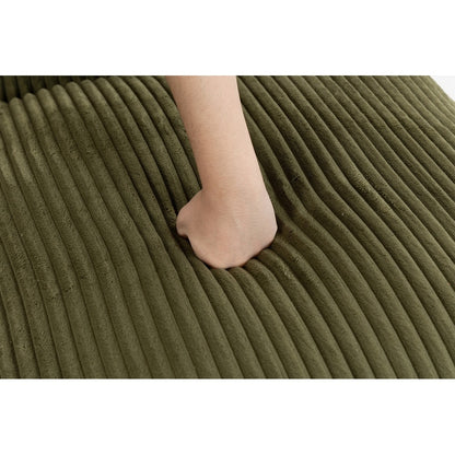 103" L-Shaped Corduroy Boneless Sectional Sofa with Movable Ottoman