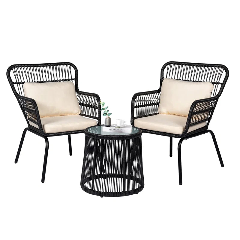 Dawna 2 - Person Patio Conversation Set with Cushions
