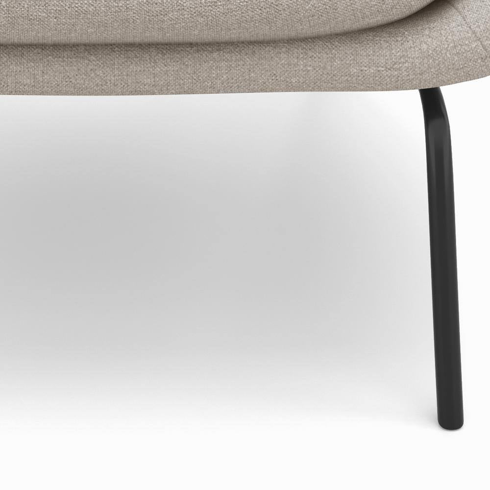 Elmont 30 In. Wide Mid Century Modern Accent Chair in Natural Linen Fabric