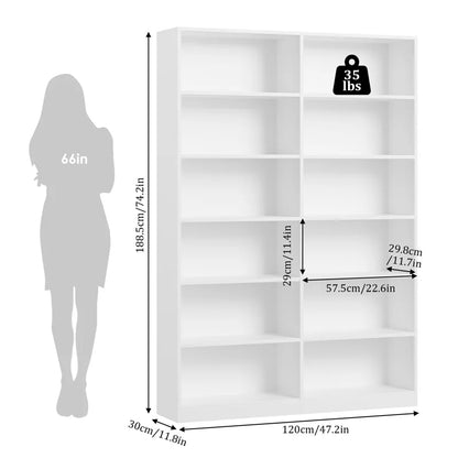 Double Wide Standard Bookcase