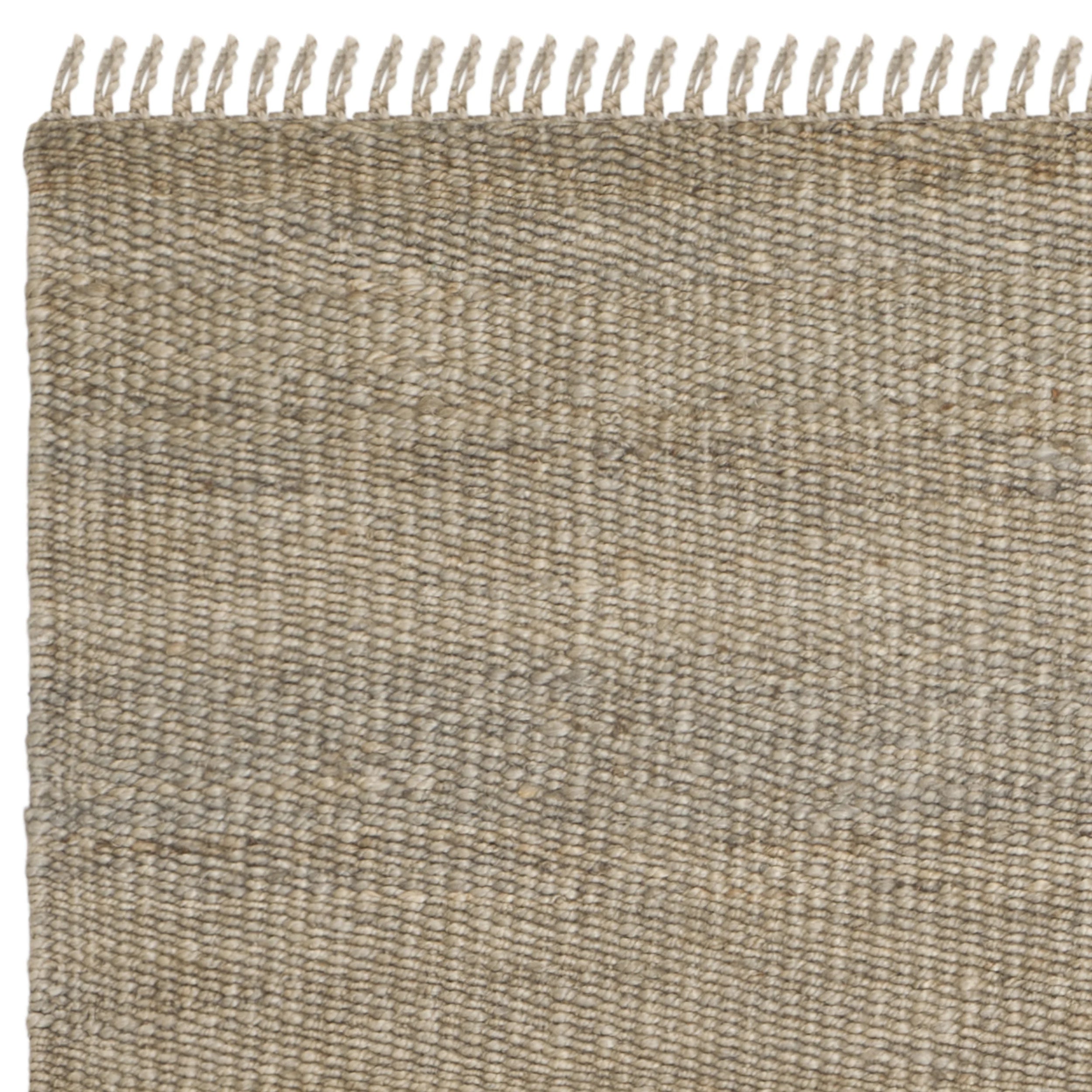 Hommeco Natural Fiber Clara Braided Jute Area Rug, Natural, 4' X 6'