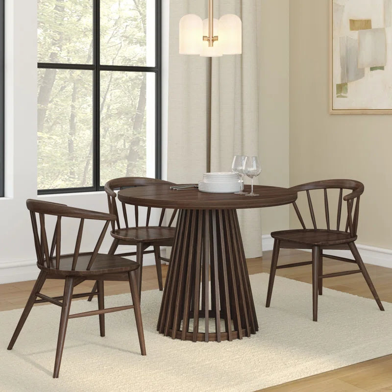 38 in Solid Wood round Dining Table