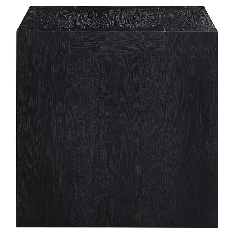 Aubrey 24 In. Black Wood Square End Table