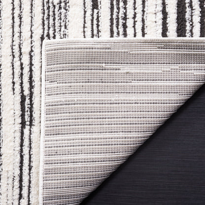 Melody Modern Area Rug, Ivory/Black, 8' X 10'
