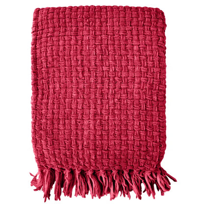 Chenille Hand Woven Throw Blanket