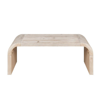 Modern Corner MDF Solid Wood and MDF 47.3-In W X 17.8-In H Coffee Table