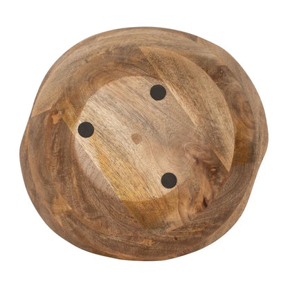 Jeimi Vanilla Wood Bowl Candle, Natural, Wood
