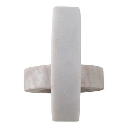 Usko Elegant Double Ring Marble Sculpture Statues for Home Decor - Decorations for Living Room Style with Figurines or Decorative Objects