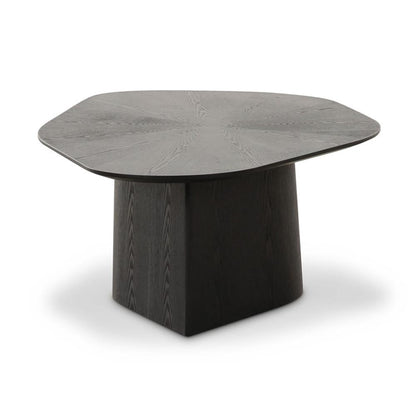 Contemporary Accent Black Ash Geometric Coffee Table