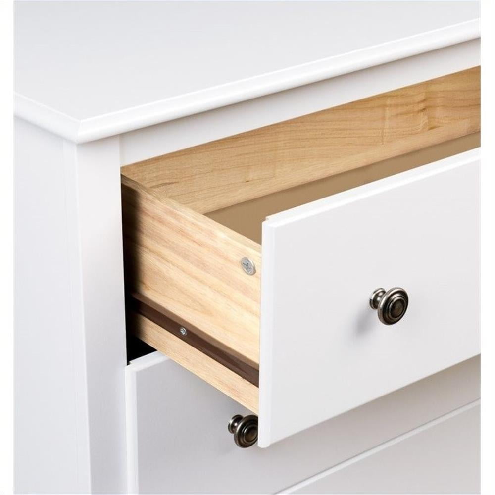 2-Piece Furniture 2-Drawer Night Stand Set in White