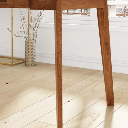 Caidence 2-Drawer Writing Desk with Solid Wood Legs
