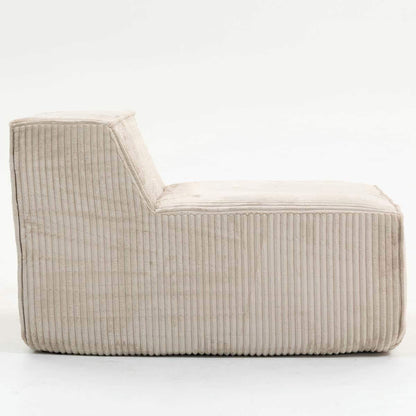 Modern Modular Corduroy Sofa – Beige No-Assembly Compression Couch
