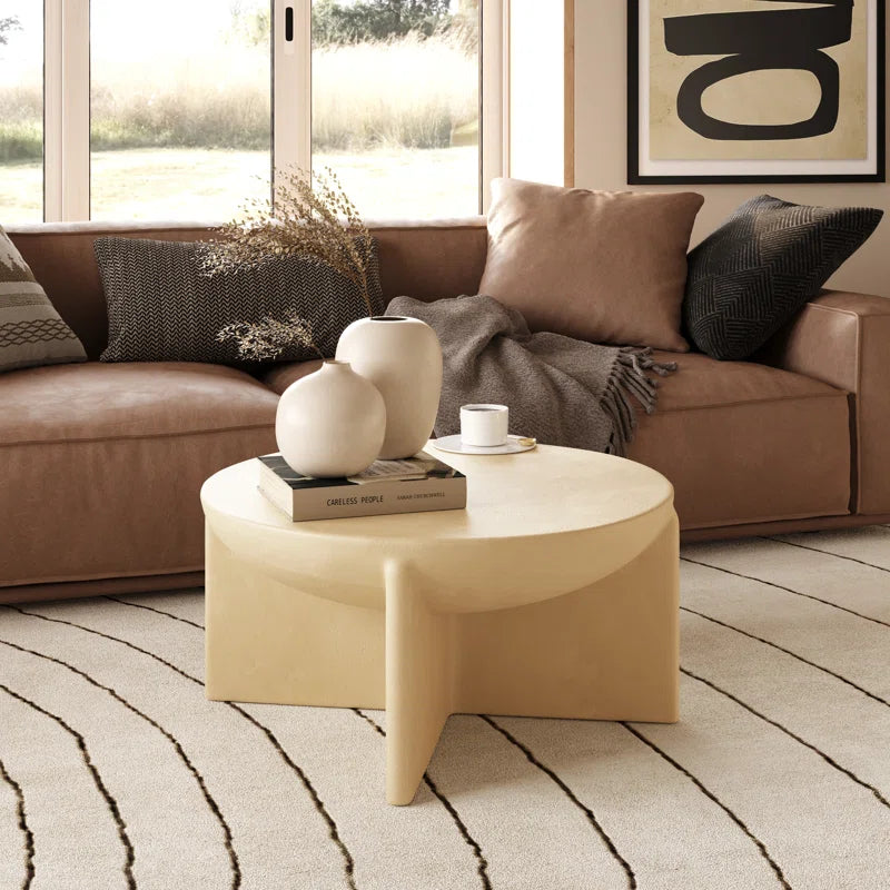 Soichi - Modern Concrete round Coffee Table