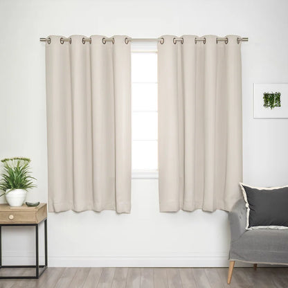Adina Sevan Solid Thermal Grommet Curtain Panels