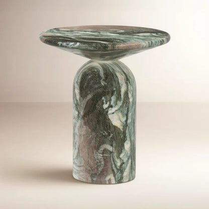 Hommeco End Table with Marble Finish
