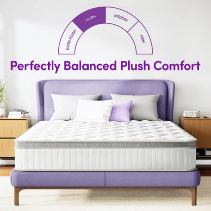10"/12"/14" Plush Cooling Gel Hybrid Mattress