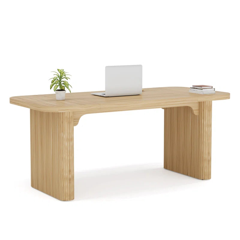 Girace 62.99'' W Modern Simple Executive Computer Desk with Engineered Wood Top and Legs