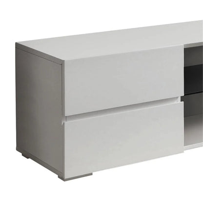 Galvin 4-Drawer TV Console Glossy White