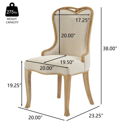 Elevate Your Dining Experience with Our Elegant Set of 4 Tufted Wingback Dining Chairs in Beige