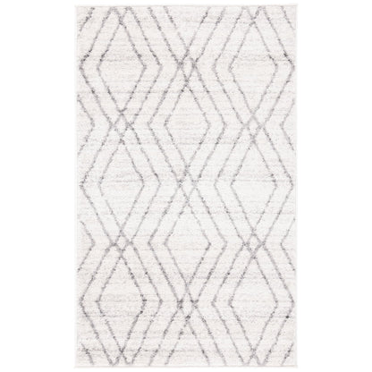 Geometric Area Rug, Ivory/Grey, 8' X 10'