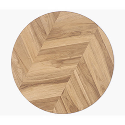 Hommeco 2-Tier Round Natural Wood Coffee Table - Small Modern Design with Storage