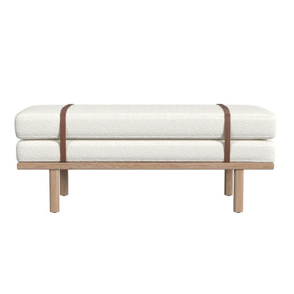 Azayvion Upholstered Bench with Wood Base
