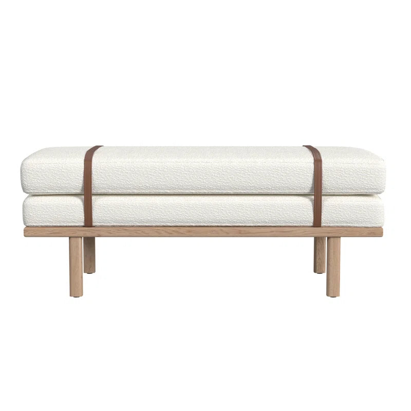 Azayvion Upholstered Bench with Wood Base