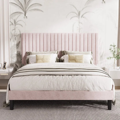 Dunphy Upholstered Platform Bed with Adjustable Headboard